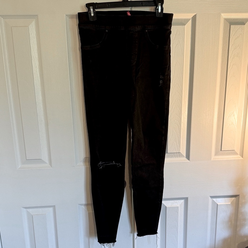 SPANX Distressed Black Women's Jeans